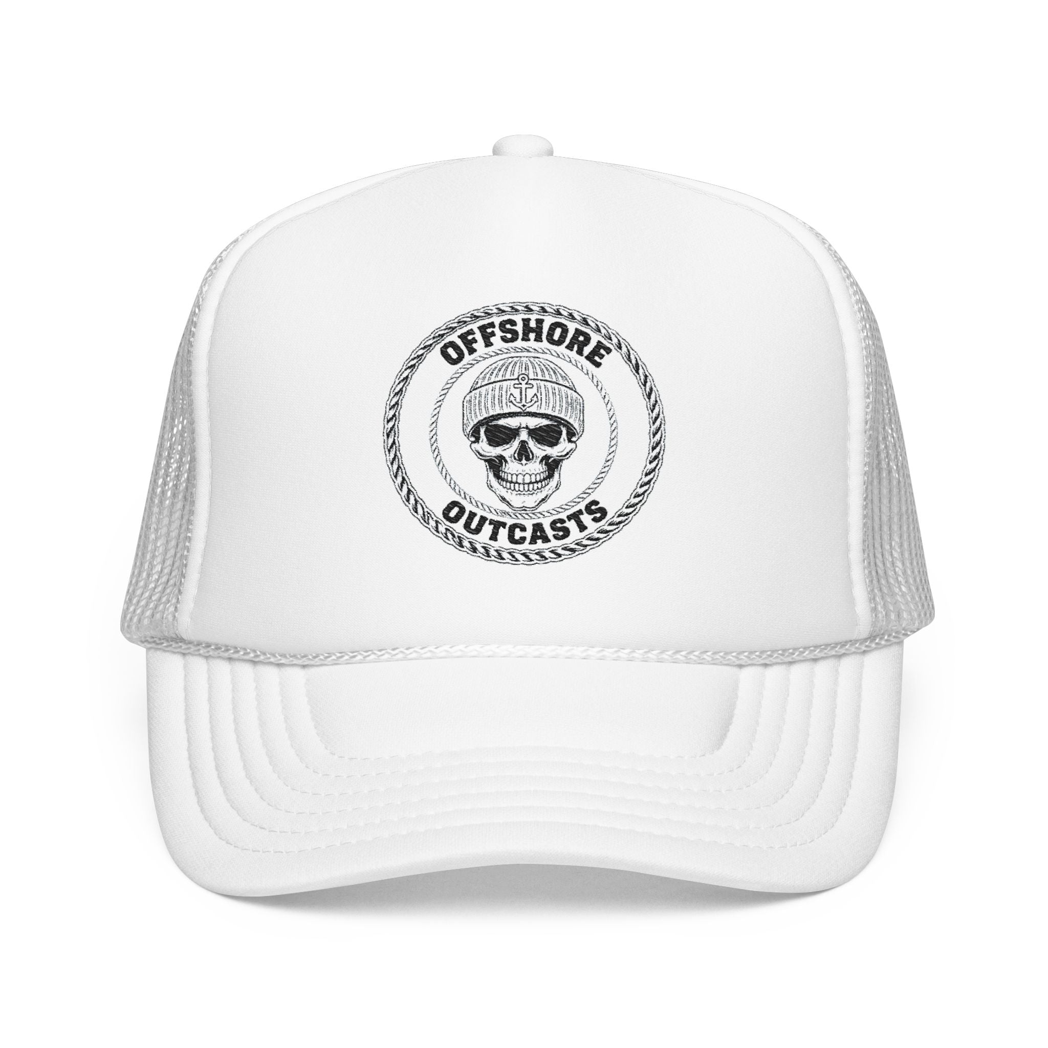 Embroidered Offshore Outcasts Trucker Hat Light Waters Editions