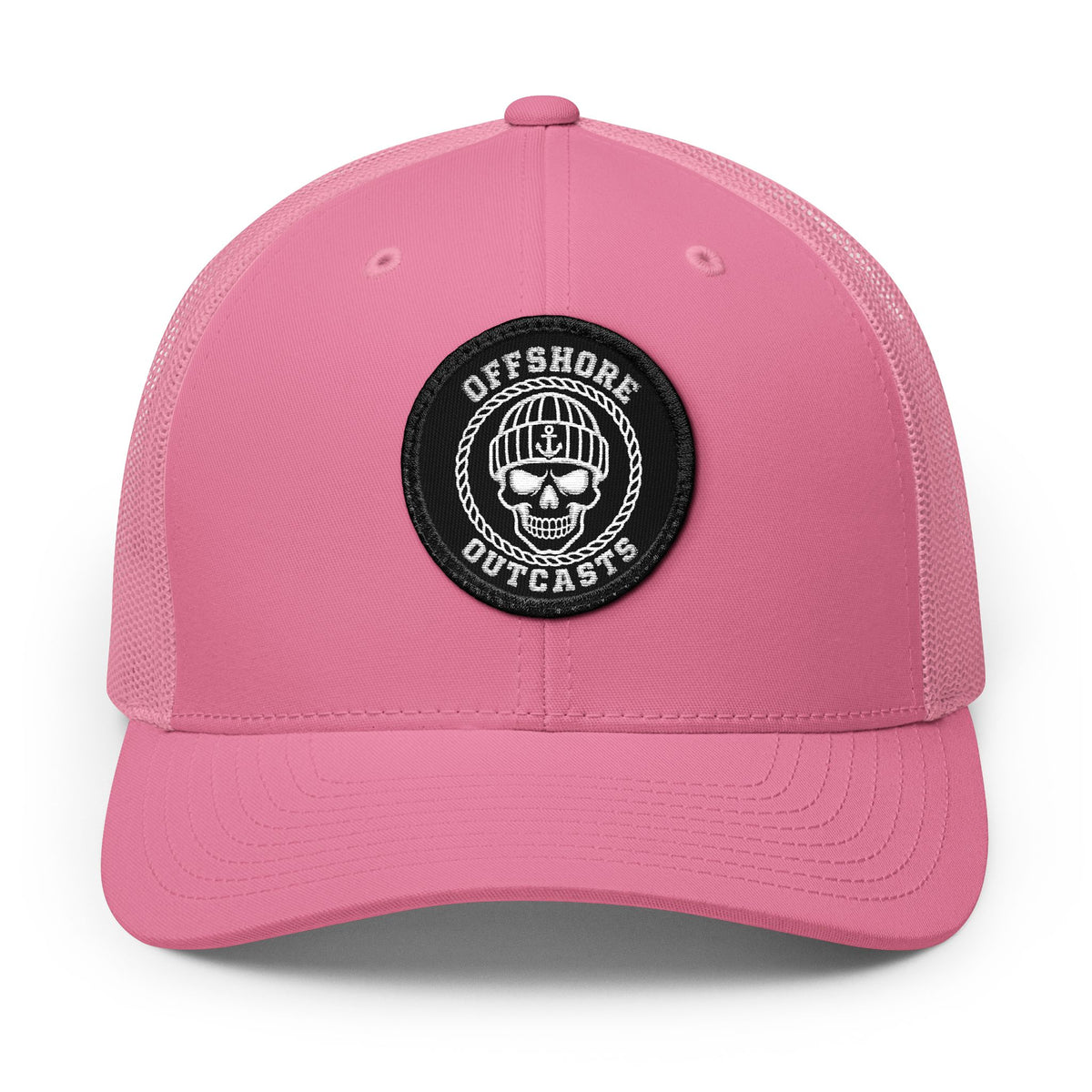 Embroidered Offshore Outcasts Patch Trucker Hat Dark Waters Editions