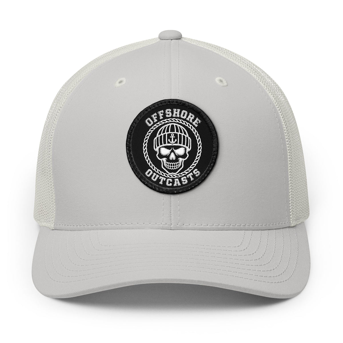Embroidered Offshore Outcasts Patch Trucker Hat Dark Waters Editions