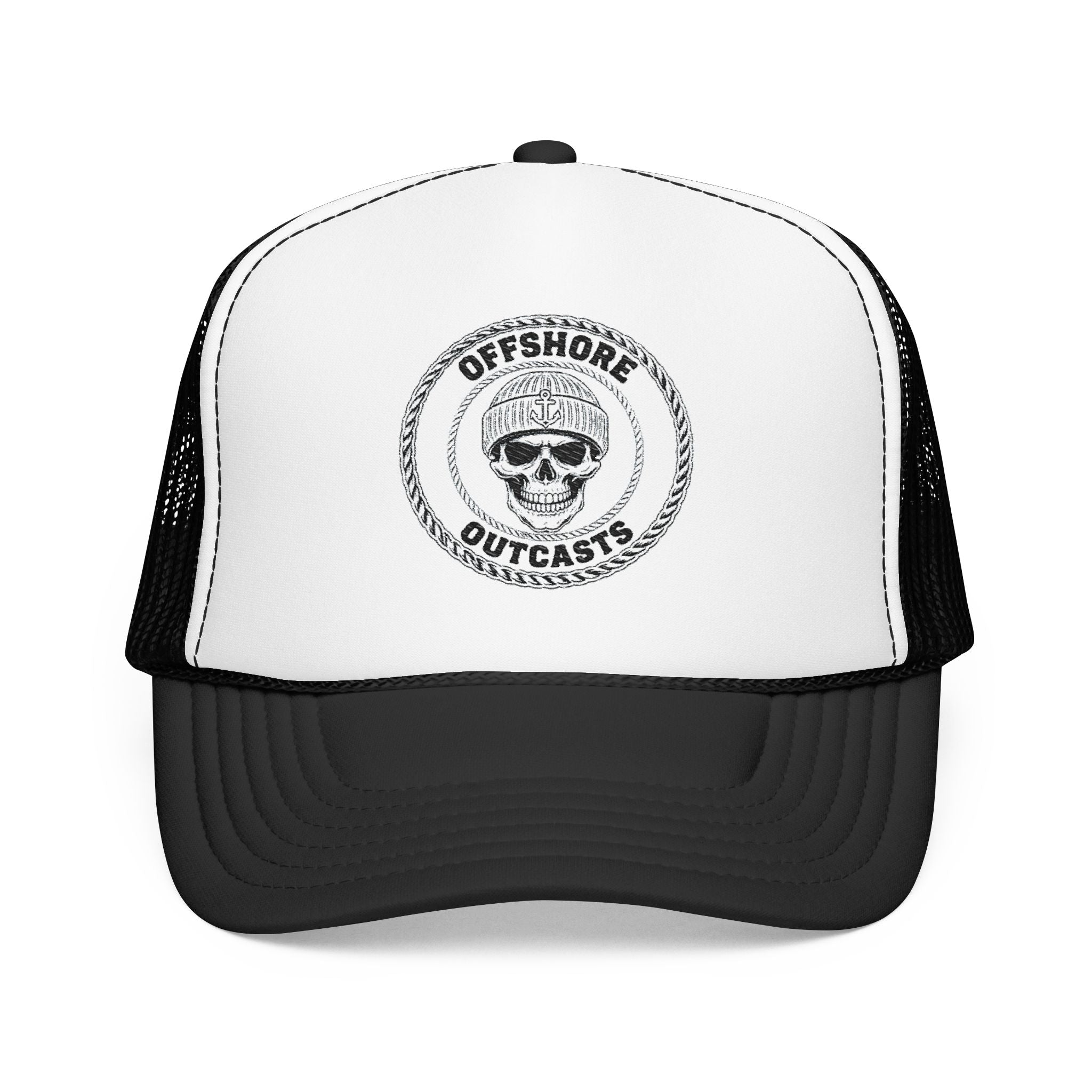 Embroidered Offshore Outcasts Trucker Hat Light Waters Editions