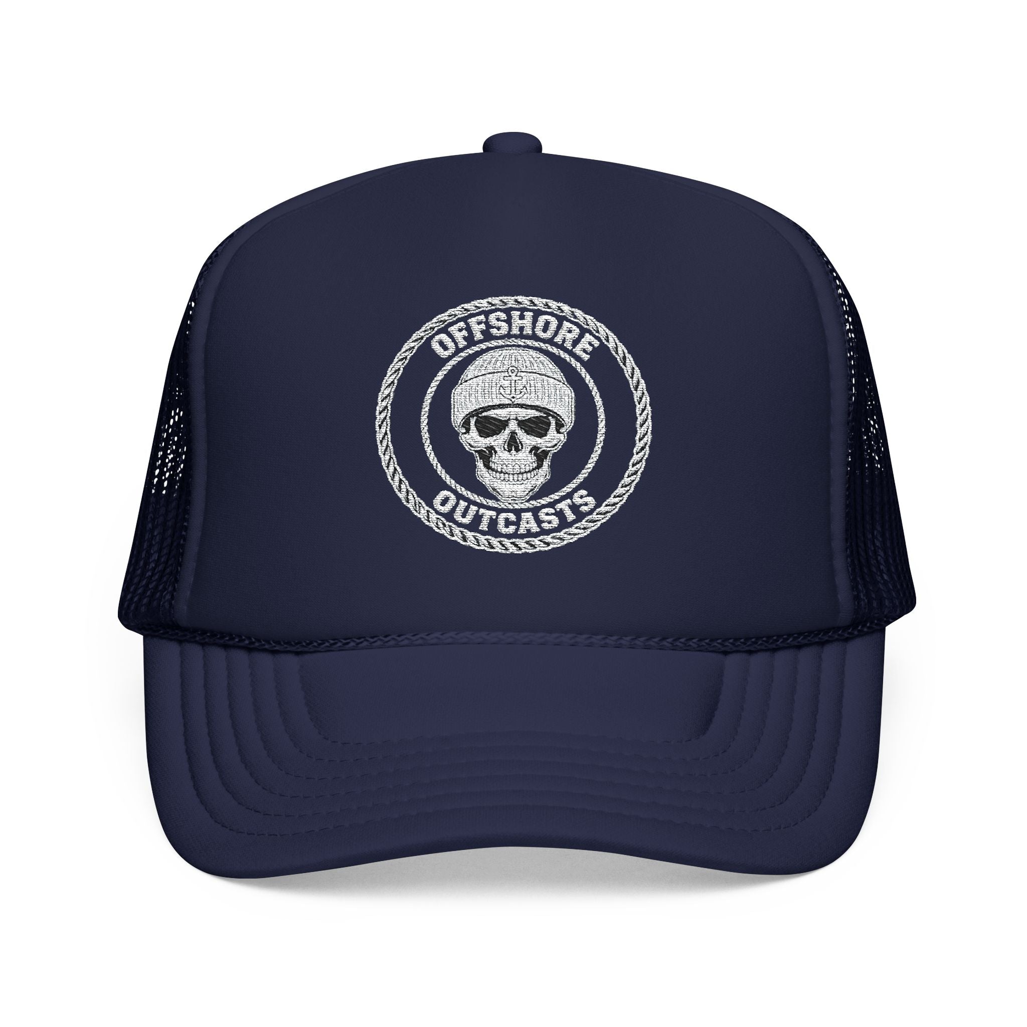 Embroidered Offshore Outcast Trucker Hat Dark Waters Editions