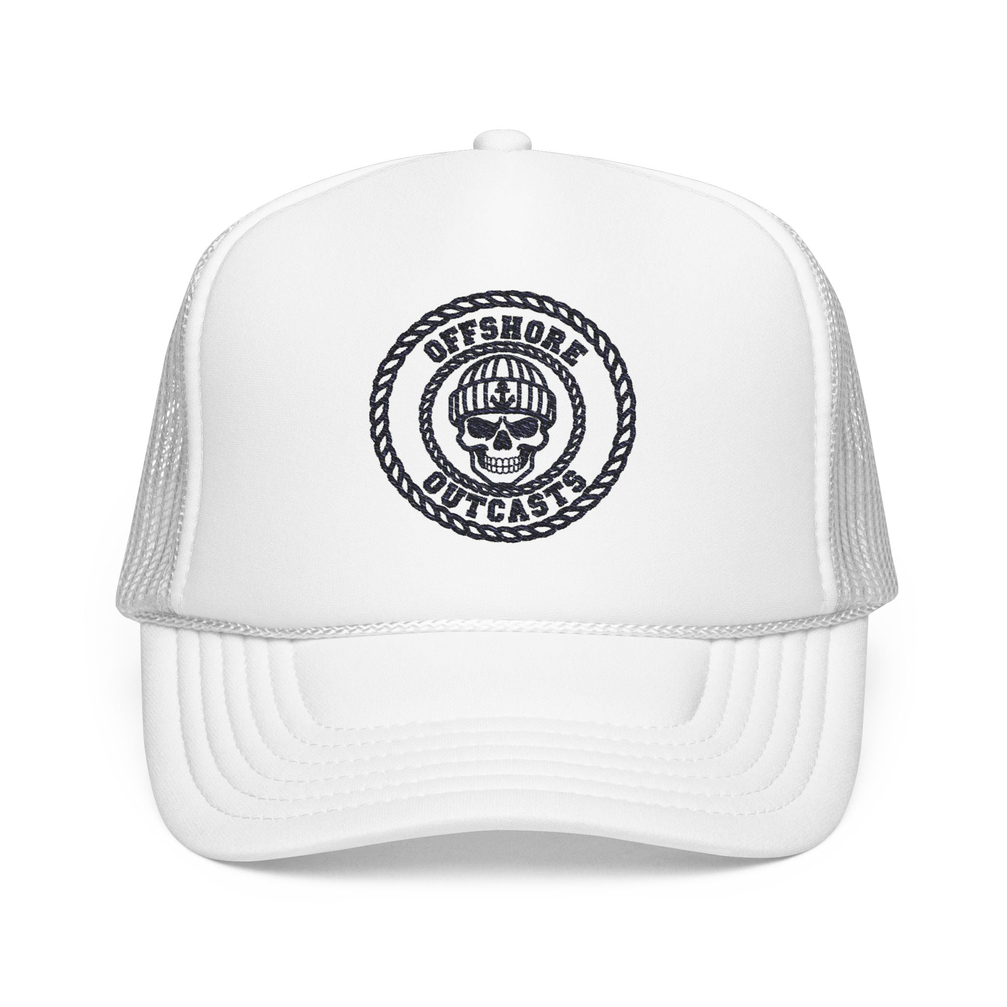 Embroidered Offshore Outcasts Trucker Hat Light Waters Editions